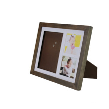 Professional manufacture  Custom white wooden 12 month baby  handprint and footprint Picture Frame